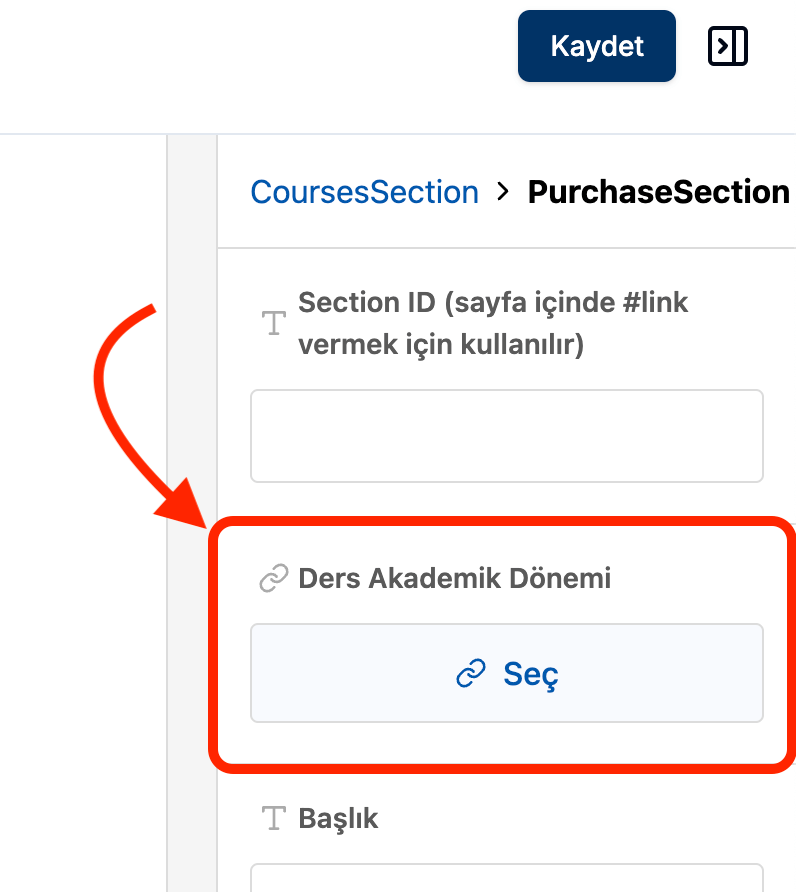 Satın Alma Bölümü Ders Seçimi